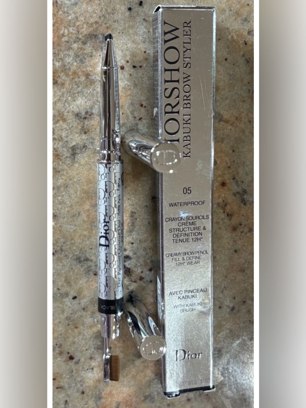 Dior Diorshow Kabuki Brow Styler Longwear Creamy Eyebrow Pencil 05 Black